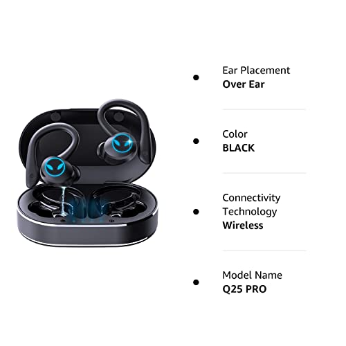 Wireless Earbuds Bluetooth Headphones Sport, Over Ear Wireless Ear buds with Earhooks Bass Sound Built-in Mic Waterproof in Ear Bluetooth Earphones, 2022 ear buds wireless bluetooth eabuds Workout