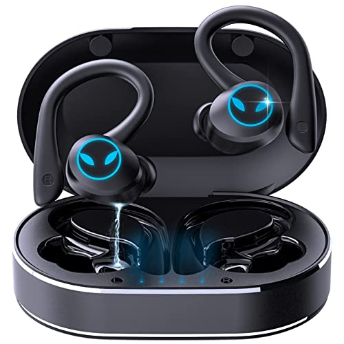 Wireless Earbuds Bluetooth Headphones Sport, Over Ear Wireless Ear buds with Earhooks Bass Sound Built-in Mic Waterproof in Ear Bluetooth Earphones, 2022 ear buds wireless bluetooth eabuds Workout