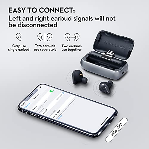 mifo 2023 Upgraded Version O5 Gen 2 Touch Version Bluetooth 5.2 True Wireless Earbuds, Qualcomm APT-X CVC 8.0 Wireless Earbuds Noise Cancelling Sport Headphones with 2600mAh Charging Case