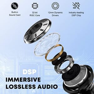 USB C Headphone, Type C Earphones with 7.1 Surround & Mute Button, HiFi Stereo Wired Earbuds with Microphone for Samsung Galaxy S22 S21 Ultra 5G S20 FE Z Flip 4 A53 Note 20, PC Computer Laptop Gaming