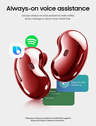 Samsung Galaxy Buds Live - True Wireless EarBuds with ANC - Mystic Red (Renewed)