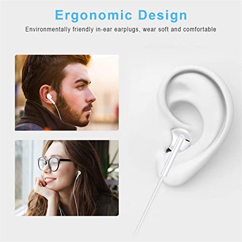 2 Pack USB C Headphones, USB C Type C Earbuds In-Ear Wired Earphones with Mic & Volume Control Noise Cancelling Bass Stereo Compatible with iPad Pro, Samsung Galaxy S22 S21 Ultra S20, Google Pixel 6 5