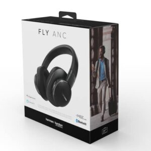 harman kardon fly anc wireless bluetooth over-ear headphones with active noise cancelling – google voice assistant – alexa built-in (retail packaging)