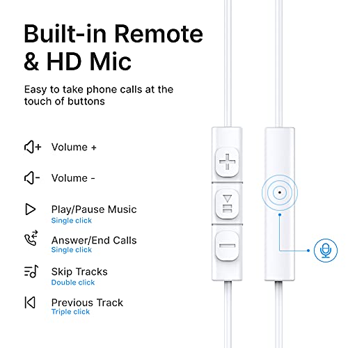 iPhone Headphones,Wired Lightning Headphones for iPhone 13 14 12 Pro Max MFi Certified Lightning Earbuds with Microphone & Volume Control for 11 XR SE