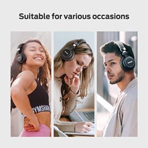 BUGANI Bluetooth Headphones Wireless Over-Ear, with Built-in Microphone, 20H Playtime, Deep Bass Hi-Fi Stereo Sound, Memory Foam Ear Cups for Travel Home Office