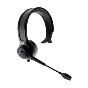 blue tiger solare on-ear wireless headset – solar powered – long battery life, wireless charging. transforms indoor and outdoor light into endless energy – noise cancellation headset with microphone
