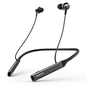 Philips Wireless Neckband Headphones PN505 with Active Noise Canceling, Voice Assistance, Up to 14hours Play time, Hi-Res Audio (TAPN505BK), Black