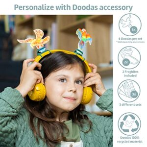 POGS Kids Bluetooth Wireless Headphones | The Gecko | Foldable and Durable Headphones for Kids 3+ with Volume Control, Microphone, Volume Limiter 85 dB | Music-Sharing Function