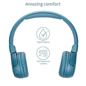 POGS Kids Bluetooth Wireless Headphones | The Gecko | Foldable and Durable Headphones for Kids 3+ with Volume Control, Microphone, Volume Limiter 85 dB | Music-Sharing Function