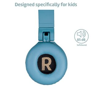 POGS Kids Bluetooth Wireless Headphones | The Gecko | Foldable and Durable Headphones for Kids 3+ with Volume Control, Microphone, Volume Limiter 85 dB | Music-Sharing Function