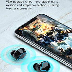 YISMO Wireless Bluetooth Earbuds W/Charging Box, Power Bank, LED Display, Flashlight, Mirror, Noise-Cancelling Deep Bass Stereo, Waterproof, for Android, Apple, iOS, Works w/Most Software and Games