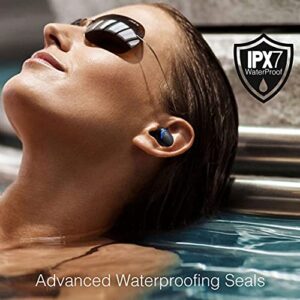 Acuvar Fully Wireless Bluetooth 5.0 Rechargeable IPX7 Waterproof Earbud Headphones with Microphone 100+ Hrs Playtime Case, Powerful Surround Stereo Bass and Passive Noise Cancelling (Black)