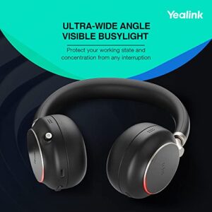 Yealink BH76 Lite Bluetooth Headphones Wireless Upgraded, MS Teams UC Compitable, Hi-Fi, ANC, Bluetooth Headset with Microphone (5-mics) Retractable Arm Noise-Cancellation, 35h Talking