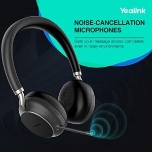 Yealink BH76 Lite Bluetooth Headphones Wireless Upgraded, MS Teams UC Compitable, Hi-Fi, ANC, Bluetooth Headset with Microphone (5-mics) Retractable Arm Noise-Cancellation, 35h Talking