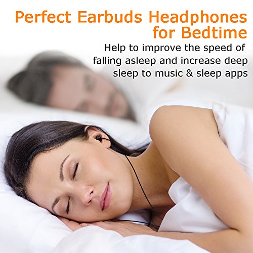 Sleep Headphones, MAXROCK Ultra Soft Comfortable In-ear Earphones w Mic and Volume Control Sound Blocking Earplugs Earbuds for Sleeping, Snoring, Bedtime, Relaxation, Air Travel, Insomnia & Meditation