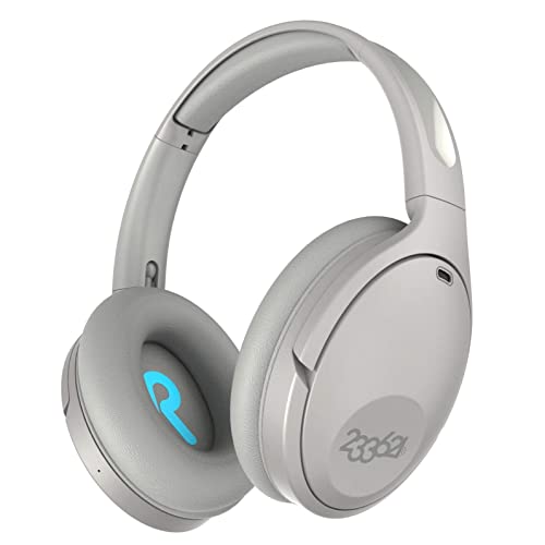 233621 Hush Active Noise Cancelling Headphones with Microphone [100 Hrs Playtime] Wireless Over Ear ANC Headphones Wireless Bluetooth Headphones with Custom App for Travel, Home Office(Cozmo)