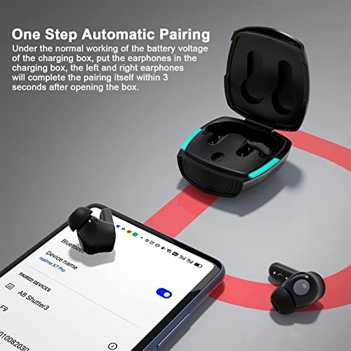 ACAGET True Wireless Earbuds Bluetooth Headphones for Samsung Galaxy A71 Case Heavy Duty Protective Armor Shockproof Non-Slip Bumper Case Noise Cancelling Earphones Stereo Bass with Mic Headphone