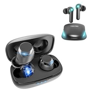 tecno bde01 true wireless bluetooth earbuds with microphone & g01 wireless gaming earbuds with microphone noise cancelling with mic