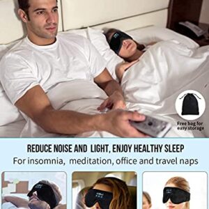 MUSICOZY Sleep Headphones Bluetooth 5.2 Headband Wireless Sleeping Eye Mask Sleep Earbuds Office Travel Gifts for Men Women Cool Tech Gadgets Unique Boys Girls, Pack of 2