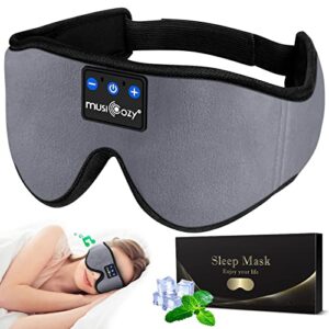 MUSICOZY Sleep Headphones Bluetooth Wireless Sports Headband, Sleeping Eye Mask Earbud for Side Sleepers Air Travel Cool Tech Unique Holiday Christmas Gifts, Pack of 2