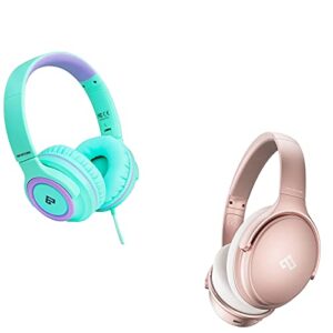 infurture ch1 kids headphones with microphone pink active noise cancelling headphones bluetooth kids headphones