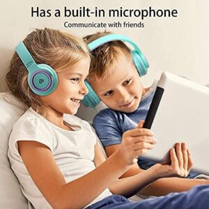 INFURTURE CH1 Kids Headphones with Microphone Pink Active Noise Cancelling Headphones Bluetooth Kids Headphones