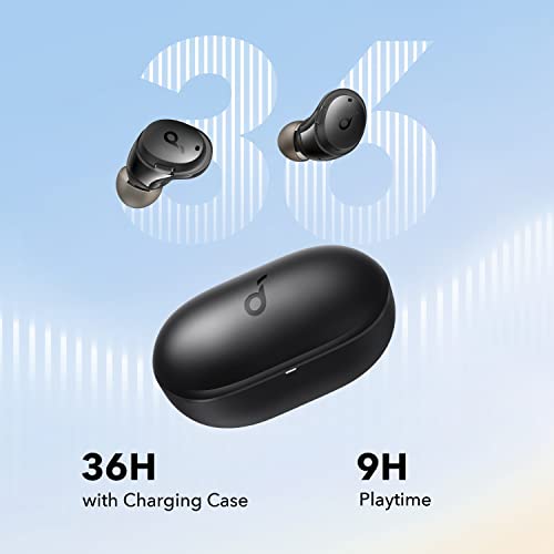Soundcore by Anker Life A3i Noise Cancelling Earbuds, Deep Bass, Hybrid ANC, AI-Enhanced Calls with 4 Mics, 36H Playtime with Fast Charging, Bluetooth 5.2 Earbuds, 22 Custom EQ (Renewed)