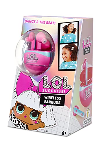 L.O.L. Surprise! Wireless Earbuds for Kids w/ 3D Stereo Sound & Built-in Mic