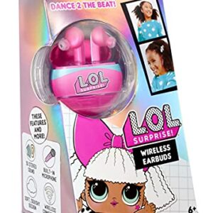 L.O.L. Surprise! Wireless Earbuds for Kids w/ 3D Stereo Sound & Built-in Mic