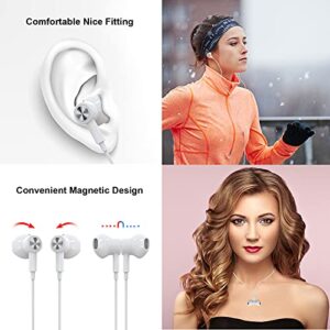 TITACUTE USB C Headphones Magnetic Earbuds Noise Canceling in-Ear Wired Earphone + Type C to A Adapter for iPad 10 Pro Samsung A53 S23 Ultra S22 S21 S20 Galaxy Z Flip 4 Computer Laptop Desktop PC Zoom