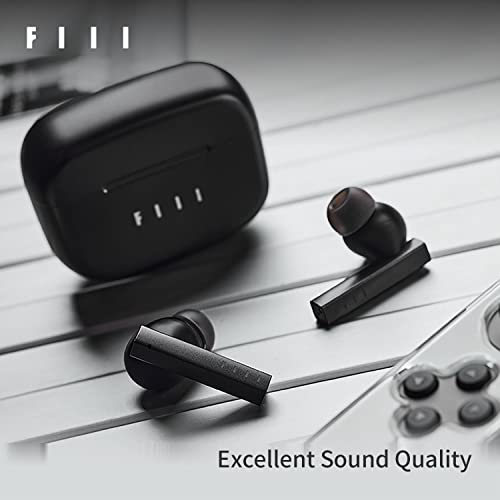 FIIL CC Pro Bluetooth 5.2 True Wireless Earbuds, 30 Hours Playtime, in-Ear Detection, Built-in 3 Mic Call Noise Cancelling IPX4 Waterproof Headphones, with Wireless Charging Case for Sport