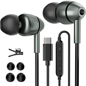 acaget usb c earbuds, wired usb type c headphones for samsung galaxy s23 ultra s22 s21 fe a53 setero earphones with mic noise cancelling in-ear type c headphone for pixel 7 pro 6a oneplus 10 pro 9 8t
