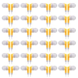 cn-outlet wholesale bulk earbuds headphones 100 pack for iphone, android, mp3 player (yellow)