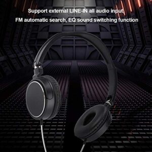 Portable Folding Headset, Wired Stereo Bass Over Head Heaphones, Noise Cancelling Soft Earmuff HiFi Music Headphone Support TF Card