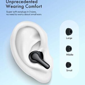 FUNSOUND Wireless Earbuds, Bluetooth Earbuds Noise Cancelling with 4 ENC Microphones, 38 Hours Playtime, IPX7 Waterproof Bluetooth 5.2 in-Ear Stereo Headphones for iPhone | Android, Black