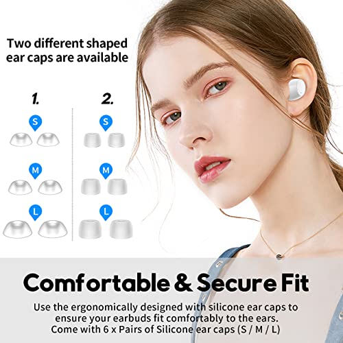 Mini Wireless Earbuds,Bluetooth 5.2 Small Ear Buds with Microphone Waterproof Light-Weight for Kids,Women Headphones with Bass Stereo Sound in Ear Earphones for Sleep,Sports,Workout