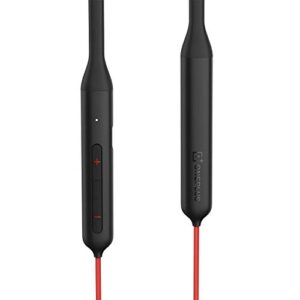 One+ Bullets Wireless Z Bass Edition in-Ear Earphone with Mic, Passive Noise Cancellation (Bluetooth 5.0, Quick Switch) (Reverb Red)