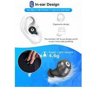 [Updated Version] Wireless Earbuds Bluetooth Headphones IKANZI iPX7 Waterproof 72H Cycle Play Time, 2200mAh Bluetooth 5.0 Auto Pairing Wireless Earphones Bluetooth Headset with Charging (Bright Black)