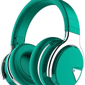 meidongg Active Noise Cancelling Bluetooth Wireless Over Ear Headphones with Mircophone, 30H Playtime,Deep Bass, Comfortable Protein Earpads, for Travel, Home, Office (Dark Green)