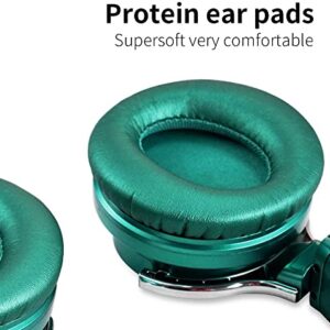 meidongg Active Noise Cancelling Bluetooth Wireless Over Ear Headphones with Mircophone, 30H Playtime,Deep Bass, Comfortable Protein Earpads, for Travel, Home, Office (Dark Green)