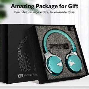 meidongg Active Noise Cancelling Bluetooth Wireless Over Ear Headphones with Mircophone, 30H Playtime,Deep Bass, Comfortable Protein Earpads, for Travel, Home, Office (Dark Green)