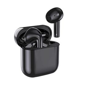 bluetooth earbuds, wireless earbuds environmental noise cancellation 4 mic call noise cancelling headphones deep bass bluetooth 5.2 light weight with wireless charging case