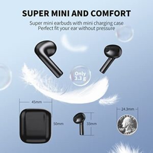 Bluetooth Earbuds, Wireless Earbuds Environmental Noise Cancellation 4 Mic Call Noise Cancelling Headphones Deep Bass Bluetooth 5.2 Light Weight with Wireless Charging Case