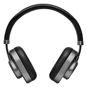 Master & Dynamic MW65 Active Noise-Cancelling (Anc) Wireless Headphones – Bluetooth Over-Ear Headphones with Mic – Gunmetal/ Black Leather