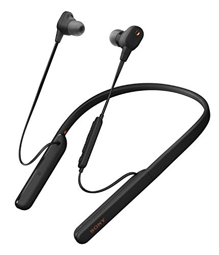 Sony WI-1000XM2 Industry Leading Noise Canceling Wireless Behind-Neck in Ear Headset/Headphones with mic for phone call with Alexa Voice Control, Black (Renewed)