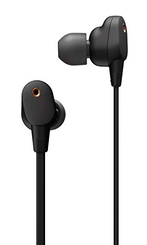 Sony WI-1000XM2 Industry Leading Noise Canceling Wireless Behind-Neck in Ear Headset/Headphones with mic for phone call with Alexa Voice Control, Black (Renewed)