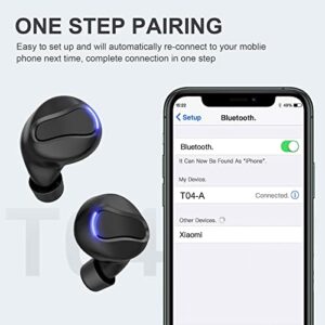 POPUNLYK 60 Hrs Play Time True Wireless Earbuds Bluetooth 5.0 Headphones Touch Control with Charging Case in Ear Headsets with Noise Cancelling Mic for Small Ears Compatible with All Cell Phones