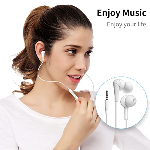 Wired Earbuds with Microphone 4 Pack, Wired Earphones with Stereo Noise Blocking, in-Ear Headphones High Sound Quality, Compatible with iPhone and Android Devices, iPod, MP3, Fits All 3.5mm Jack