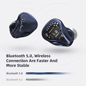 KZ SKS True Wireless TWS Earphones Qualcomm Bluetooth 5.2 Hybrid 1DD+1BA Game Earbuds Touch Control Noise Cancelling Sport Headset(Black)