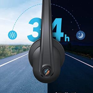Bluetooth Headset with Microphone, Mute Button, Noise Cancelling Mic, On Ear Headphone Bluetooth 5.0 34H with USB Adapter for PC, Trucker, Home, Office, Online Class, Call Center, Skype Zoom